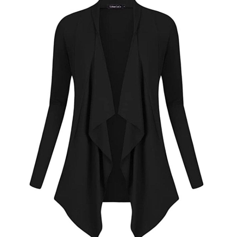 NWT Urban CoCo Open Front Black Cardigan Size XXL - Picture 2 of 7